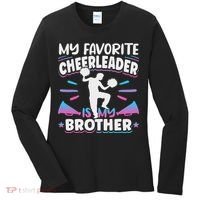 Cheerleading My Favorite Cheerleader Is My Brother Women's Long Sleeve Shirt thumb 0