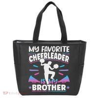 Cheerleading My Favorite Cheerleader Is My Brother Tote Bag thumb 0