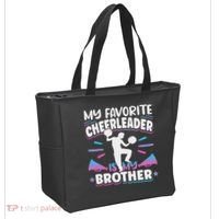 Cheerleading My Favorite Cheerleader Is My Brother Tote Bag thumb 2