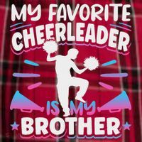 Cheerleading My Favorite Cheerleader Is My Brother Men's Flannel Plaid Pajama Pants thumb 2