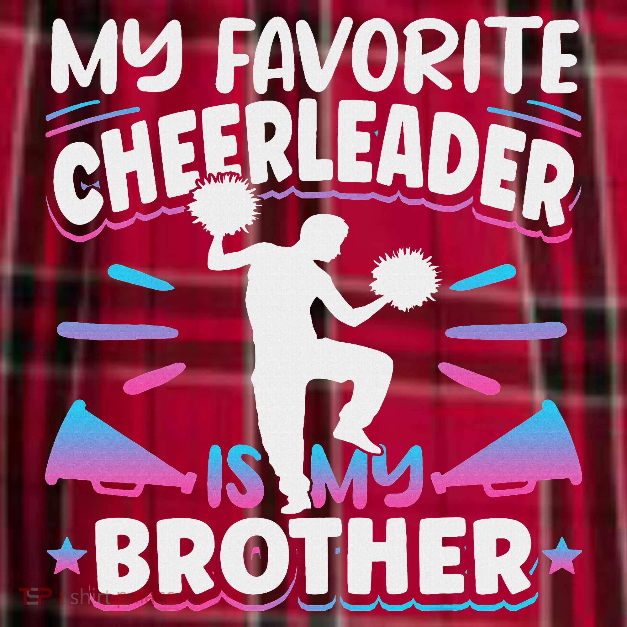 Cheerleading My Favorite Cheerleader Is My Brother Men's Flannel Plaid Pajama Pants