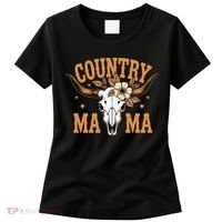Country Mama Floral Skull Horns Star Women's T-Shirt thumb 0
