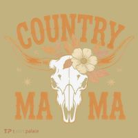 Country Mama Floral Skull Horns Star Mousepad thumb 1