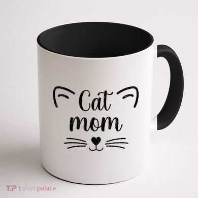 Cat Mom Funny Owner Graphic Coffee Mug back