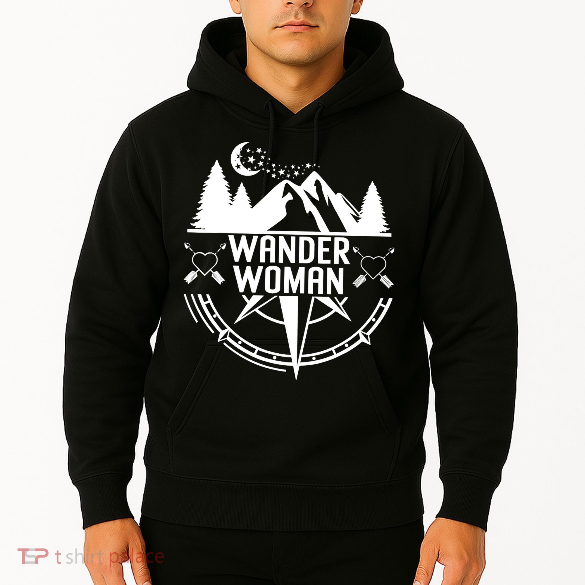 Compass Mountain For Wo,Wander Woman Hiking Hoodie