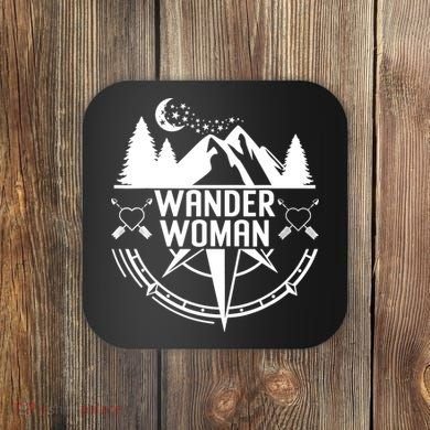 Compass Mountain For Wo,Wander Woman Hiking Coaster