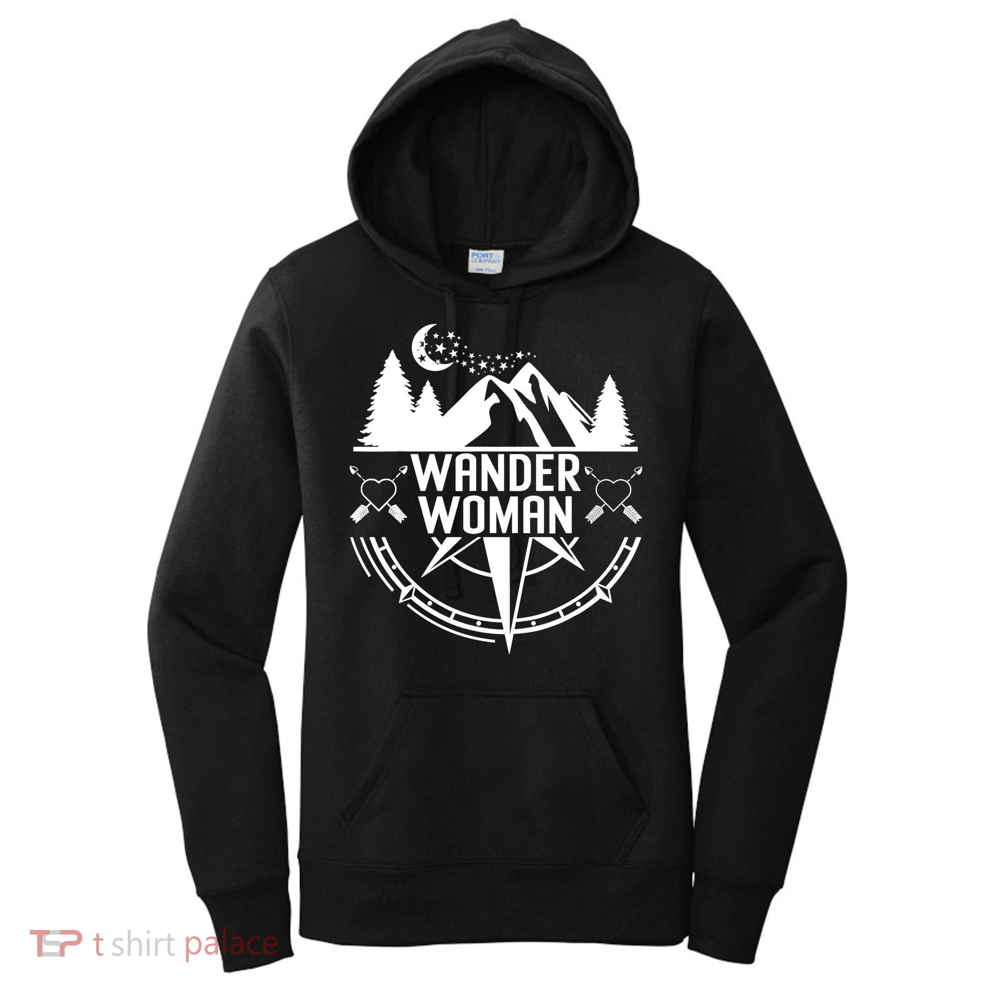 Compass Mountain For Wo,Wander Woman Hiking Women's Hoodie