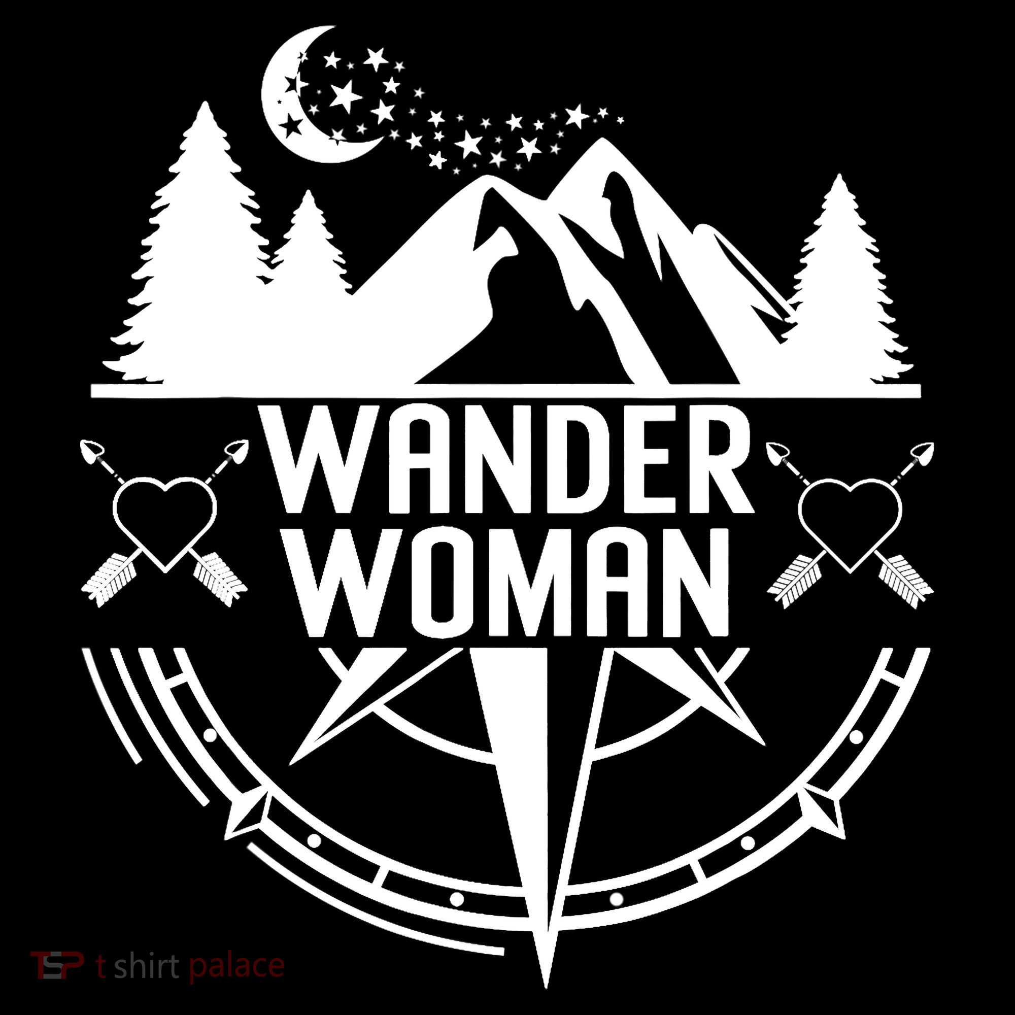 Compass Mountain For Wo,Wander Woman Hiking Women's Hoodie