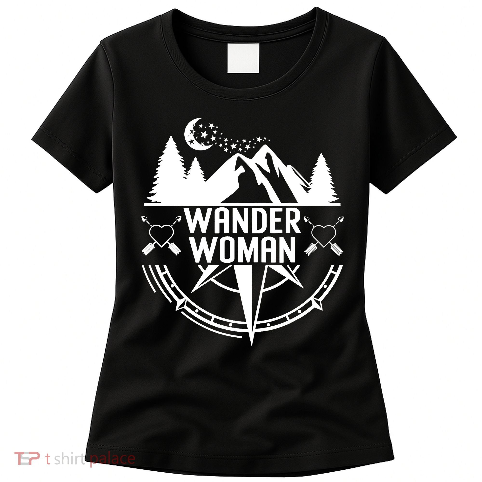 Compass Mountain For Wo,Wander Woman Hiking Women's T-Shirt