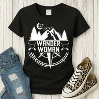 Compass Mountain For Wo,Wander Woman Hiking Women's T-Shirt thumb 3