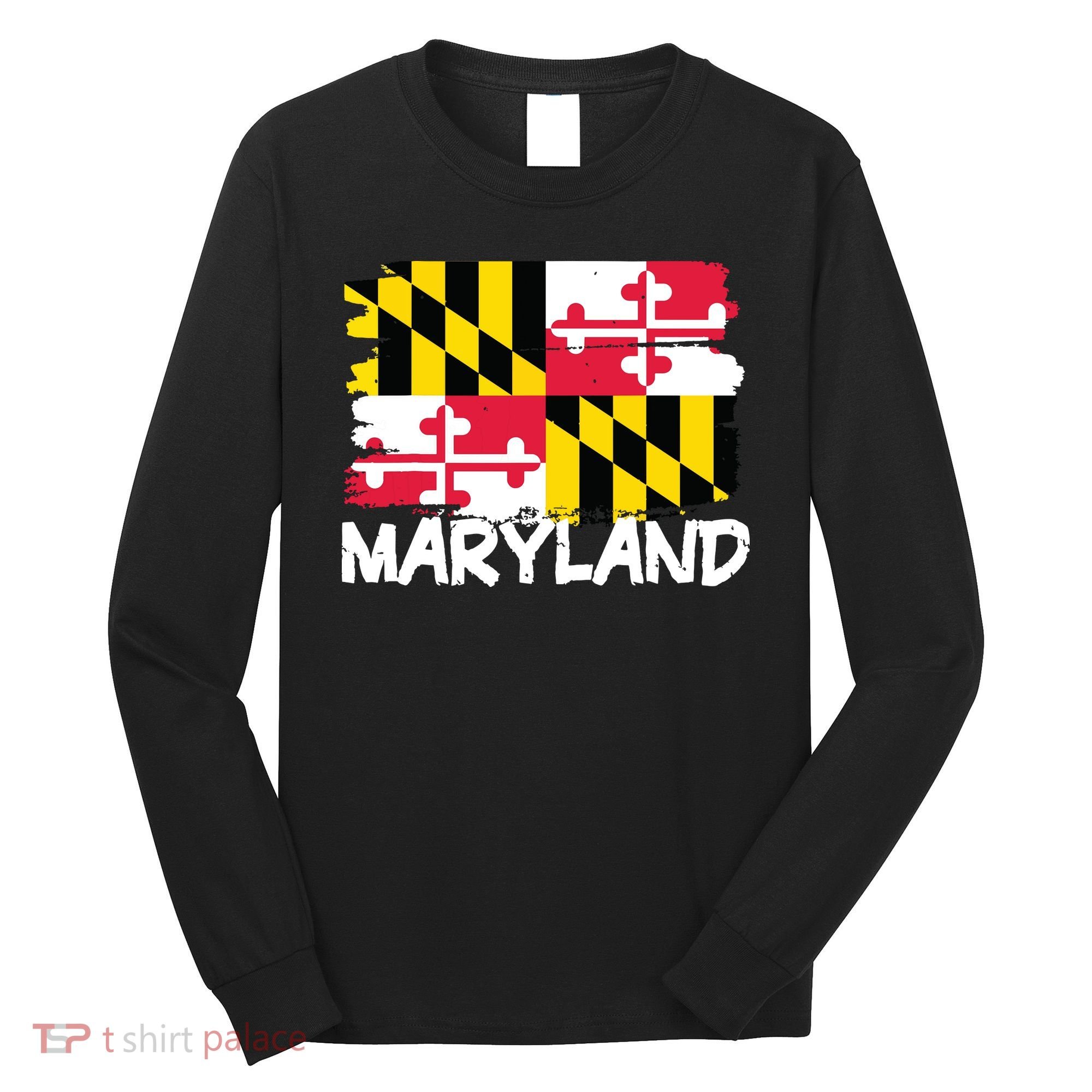 Cool Maryland Flag Long Sleeve Shirt