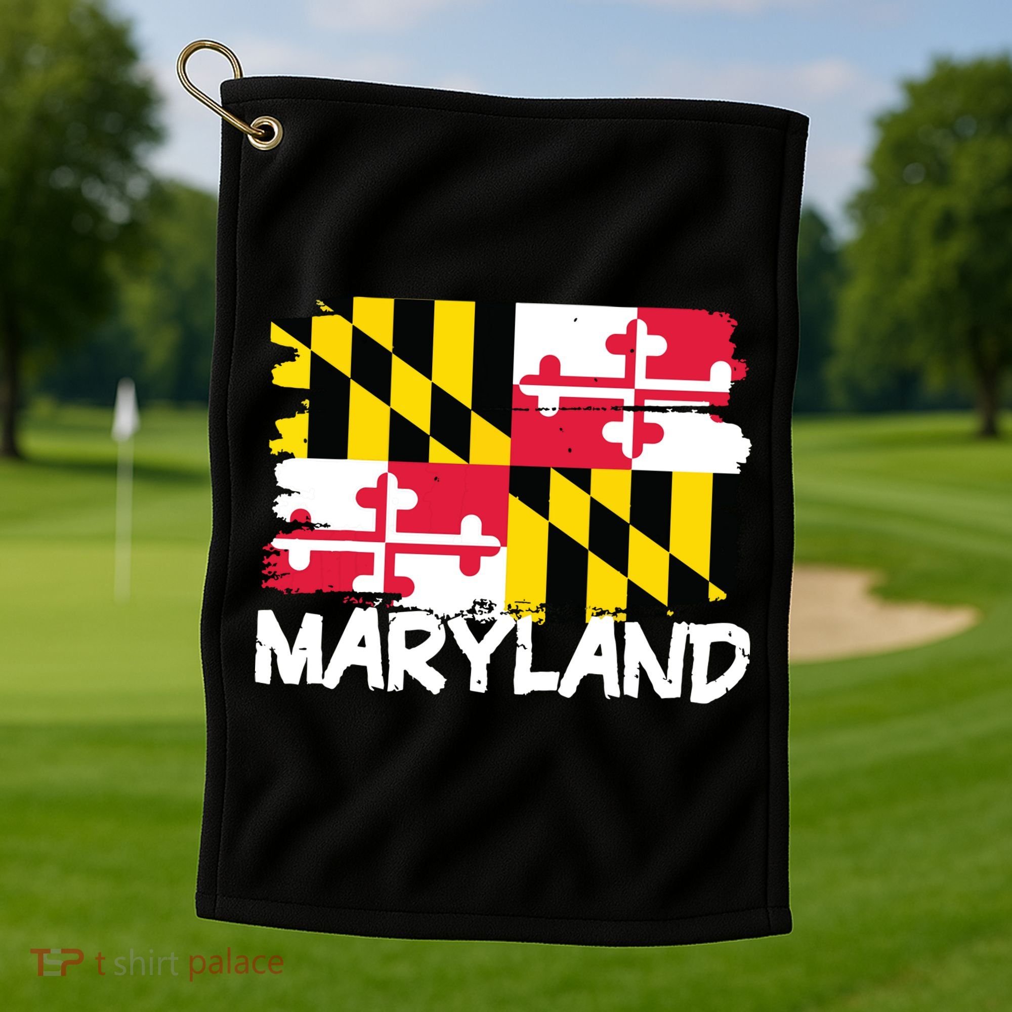 Cool Maryland Flag Golf Towel