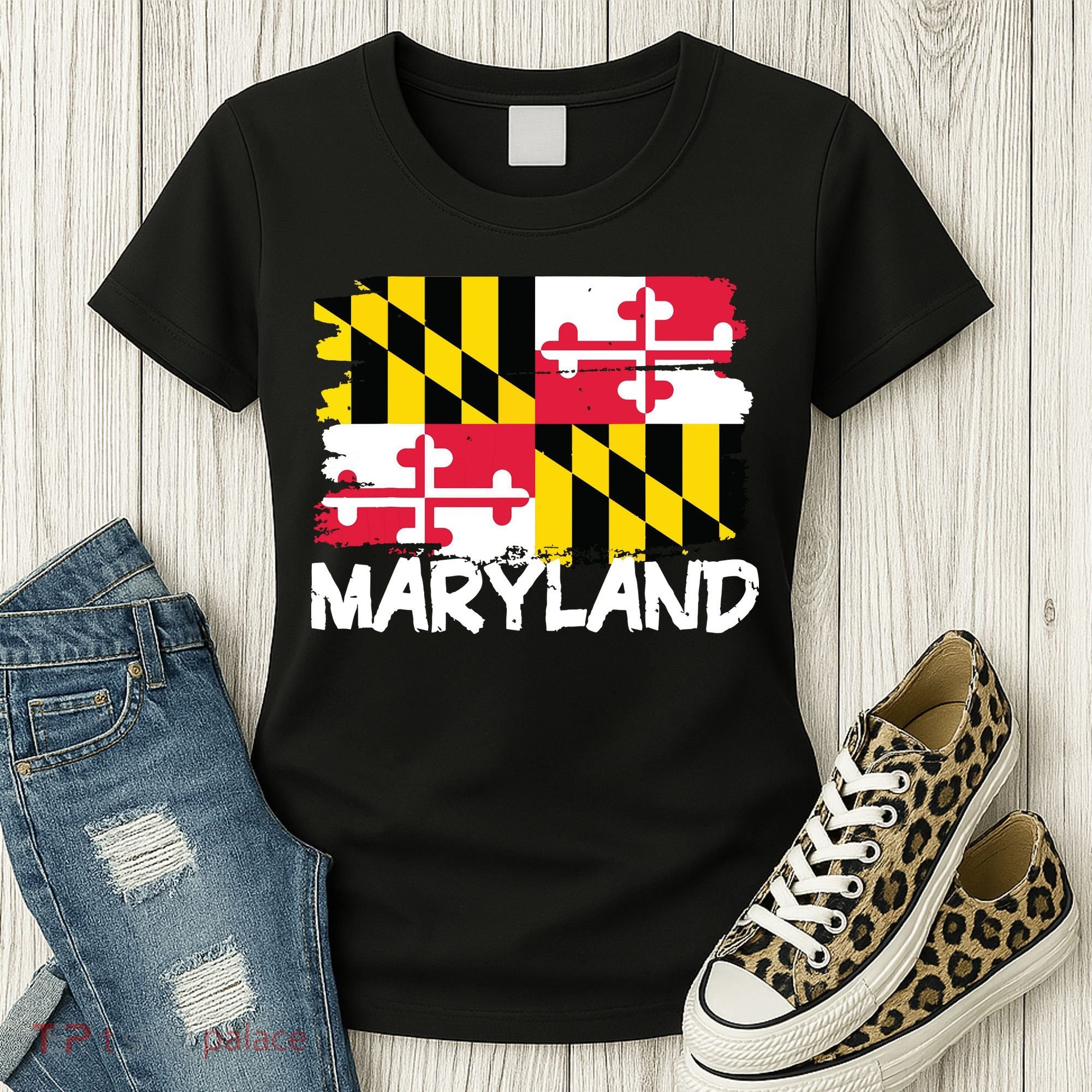 Cool Maryland Flag Women's T-Shirt