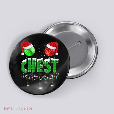 Chestnuts Matching Family Funny Chest Nuts Christmas Couples Button