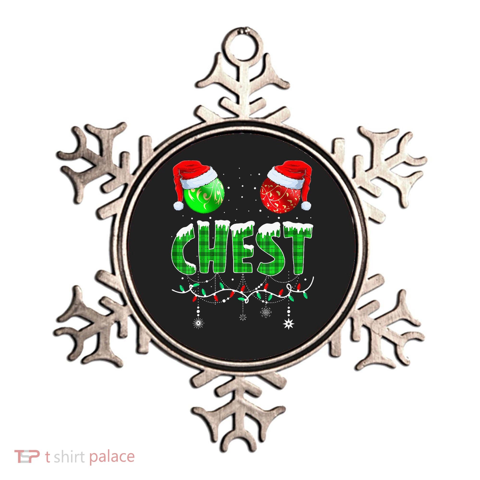 Chestnuts Matching Family Funny Chest Nuts Christmas Couples Ornament