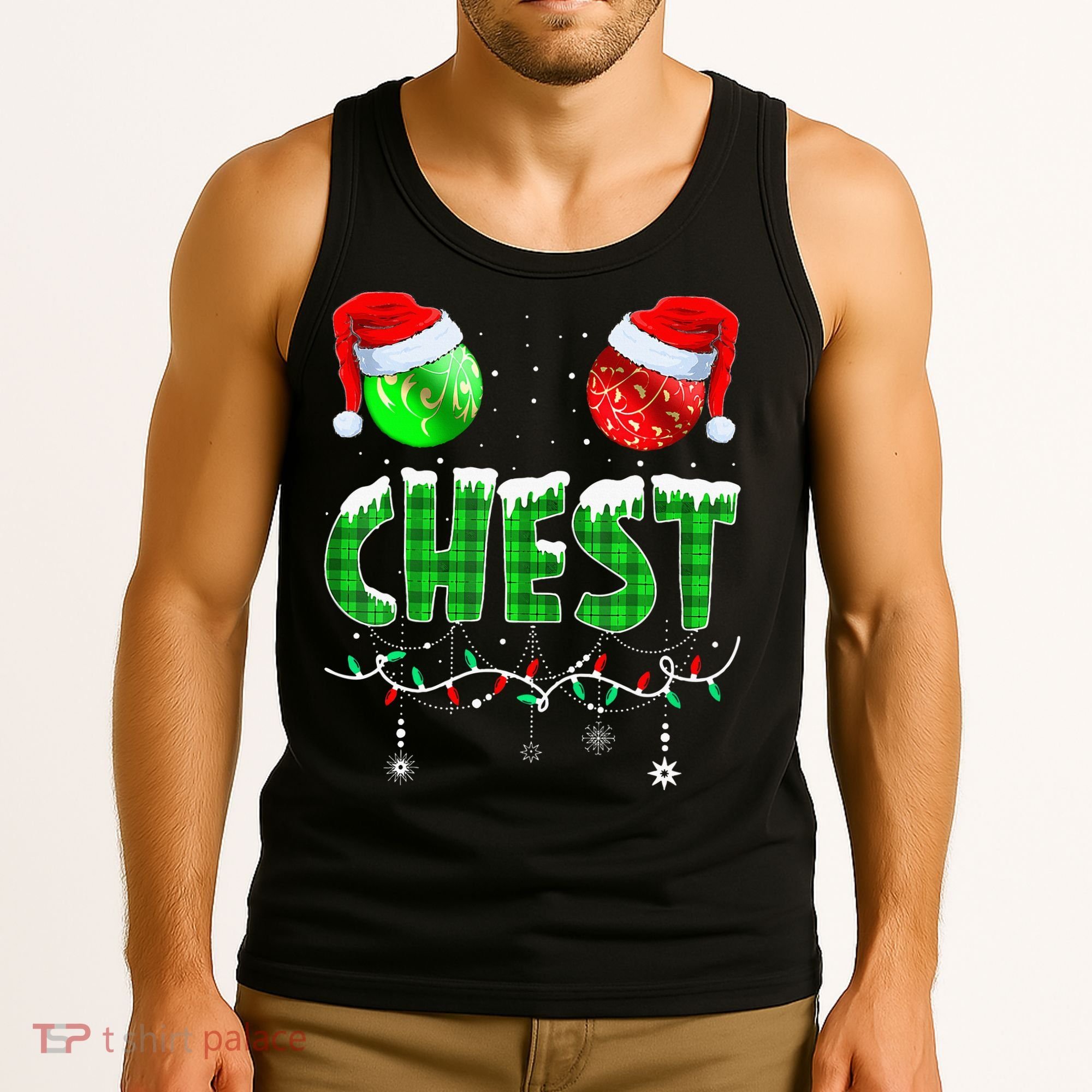 Chestnuts Matching Family Funny Chest Nuts Christmas Couples Tank Top