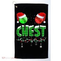 Chestnuts Matching Family Funny Chest Nuts Christmas Couples Golf Towel thumb 0