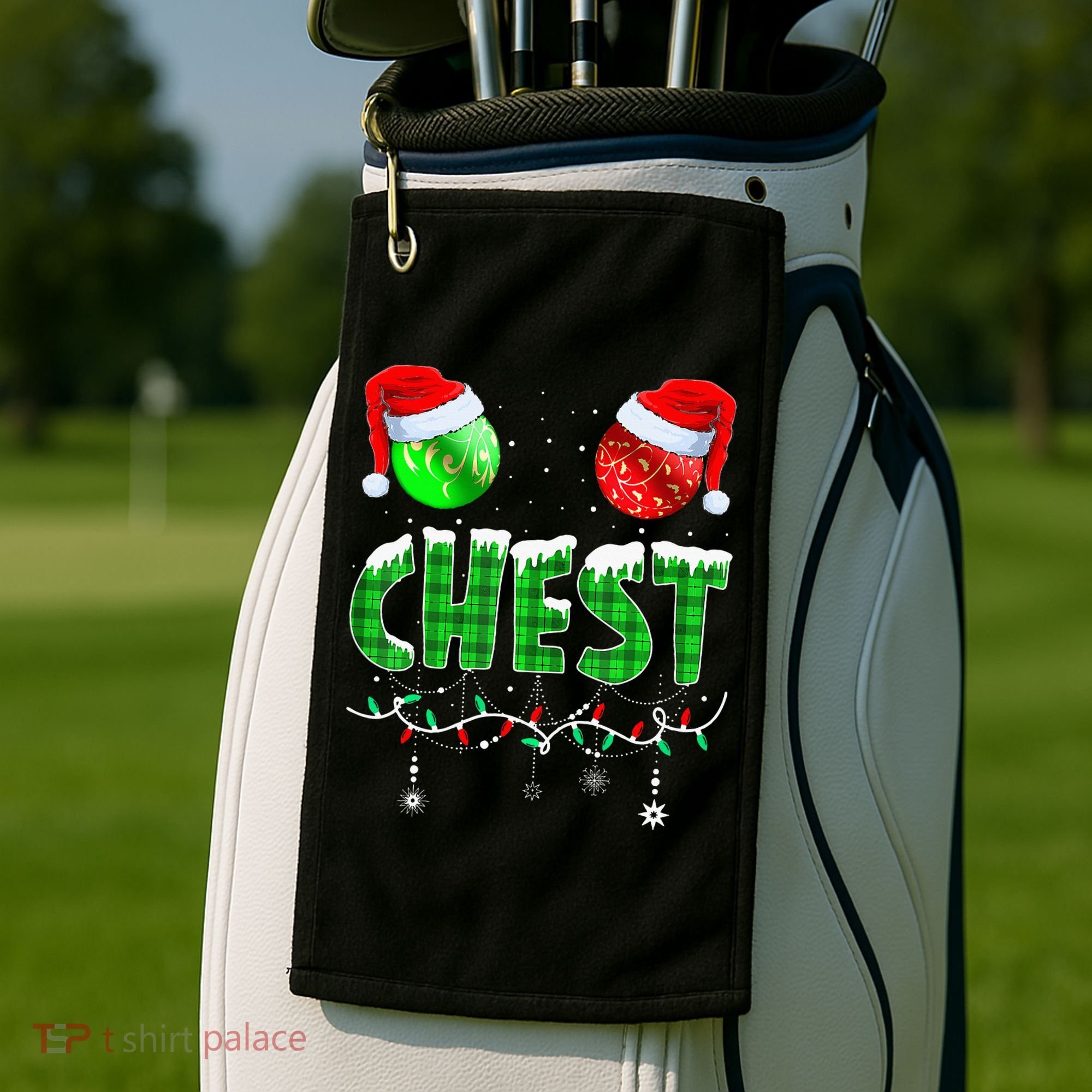 Chestnuts Matching Family Funny Chest Nuts Christmas Couples Golf Towel
