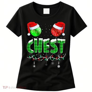Chestnuts Matching Family Funny Chest Nuts Christmas Couples Women's T-Shirt