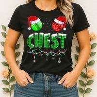 Chestnuts Matching Family Funny Chest Nuts Christmas Couples Women's T-Shirt thumb 2