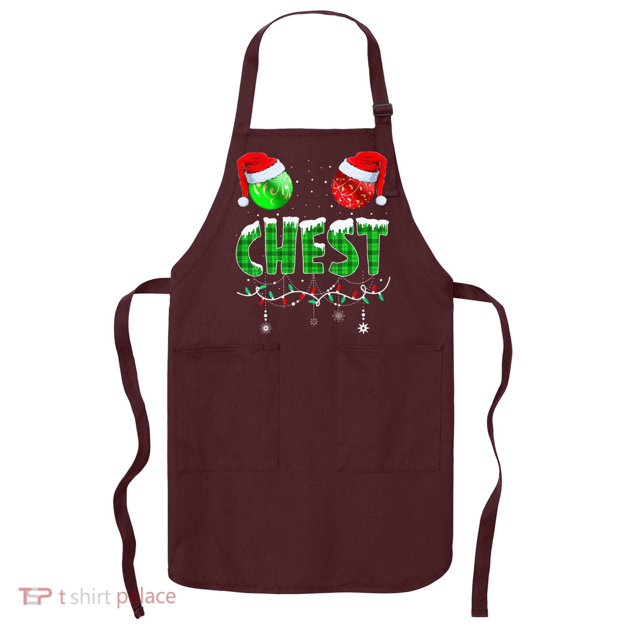 Chestnuts Matching Family Funny Chest Nuts Christmas Couples Apron