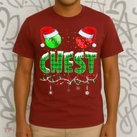 Chestnuts Matching Family Funny Chest Nuts Christmas Couples T-Shirt thumb 3