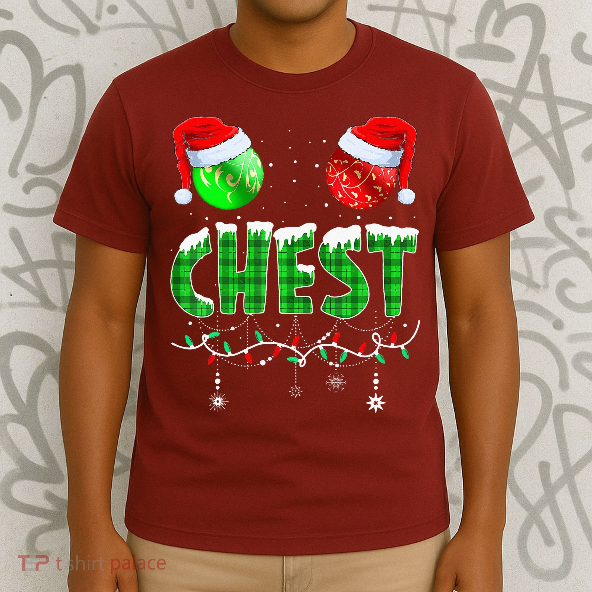 Chestnuts Matching Family Funny Chest Nuts Christmas Couples T-Shirt