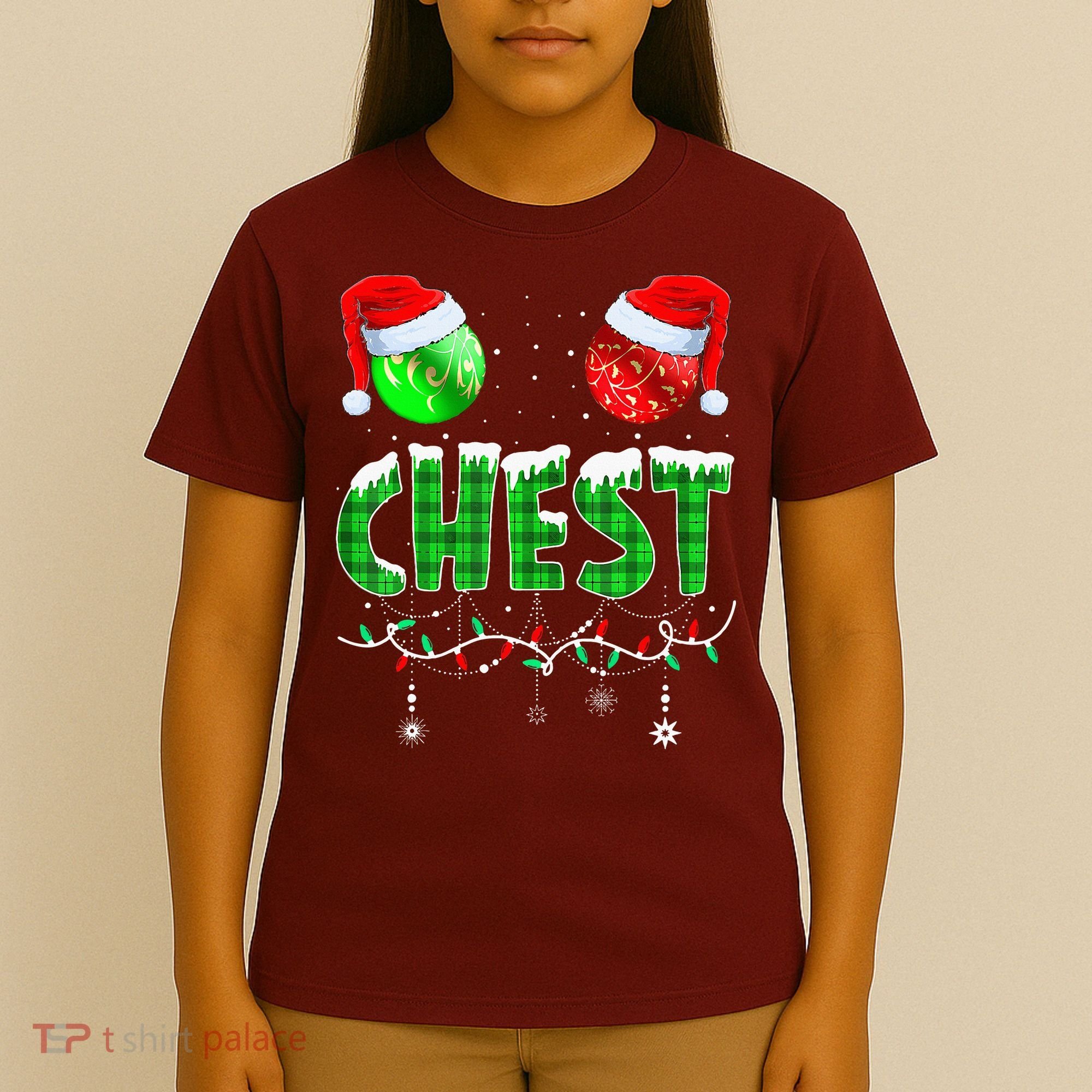 Chestnuts Matching Family Funny Chest Nuts Christmas Couples T-Shirt