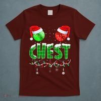Chestnuts Matching Family Funny Chest Nuts Christmas Couples T-Shirt thumb 5