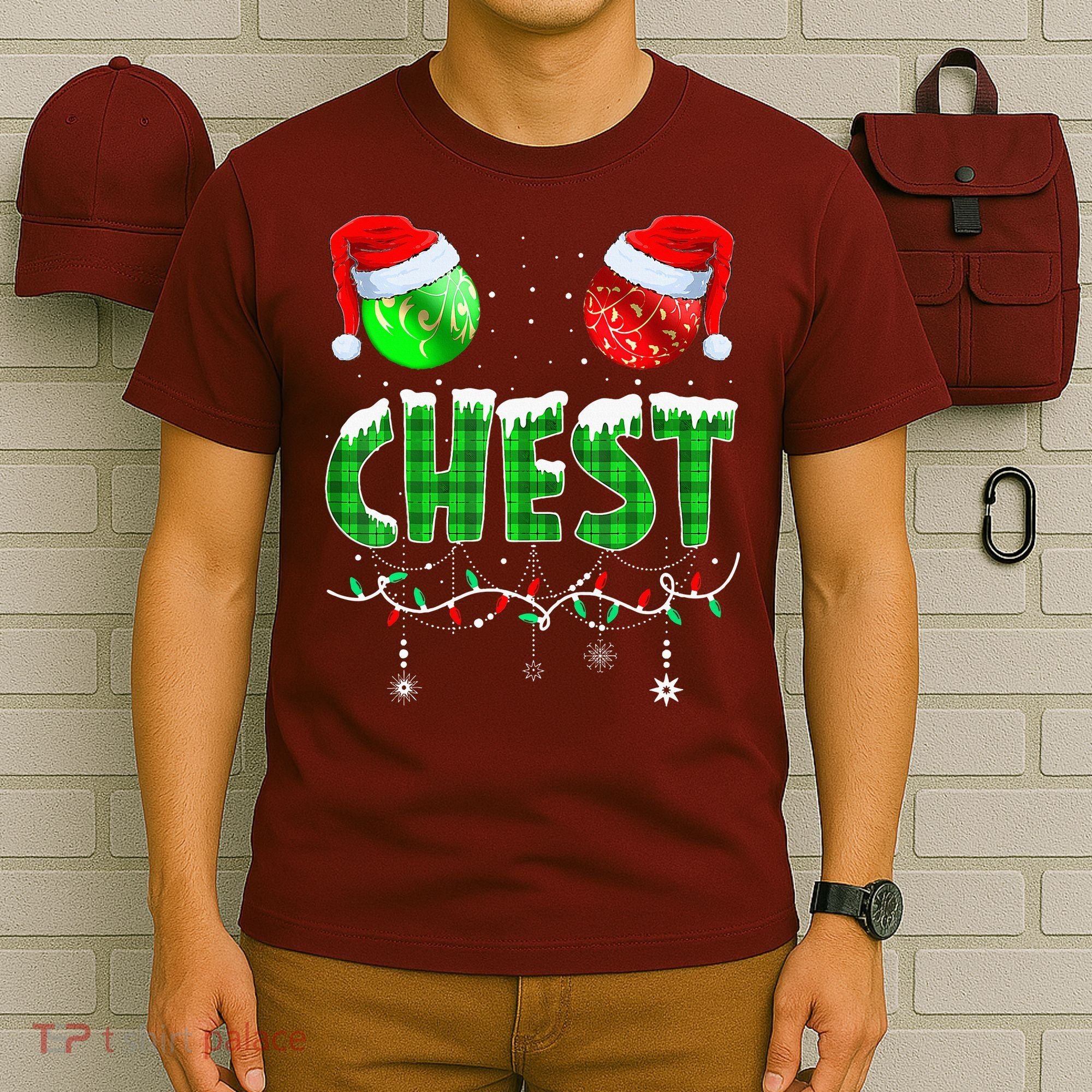 Chestnuts Matching Family Funny Chest Nuts Christmas Couples T-Shirt