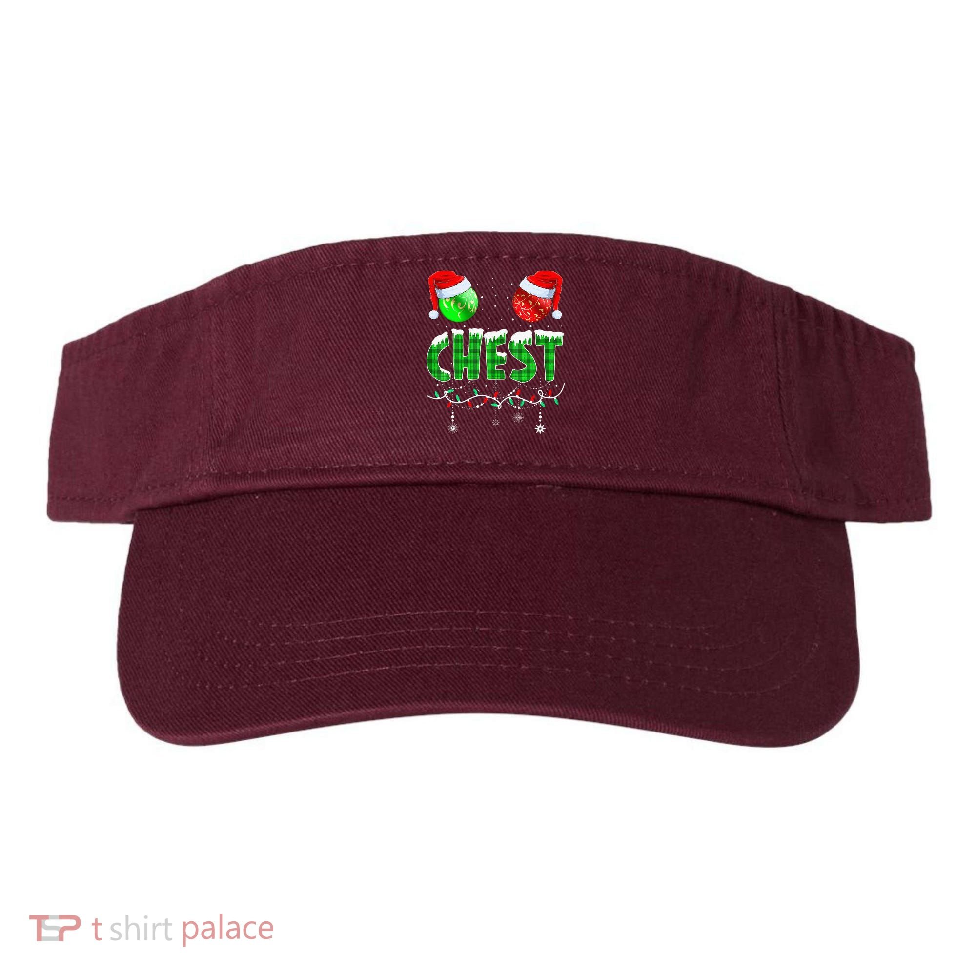 Chestnuts Matching Family Funny Chest Nuts Christmas Couples Visor