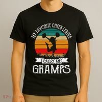 Cheerleading My Favorite Cheerleader Calls Me Gramps T-Shirt thumb 3