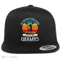 Cheerleading My Favorite Cheerleader Calls Me Gramps Flat Bill Trucker Hat thumb 0