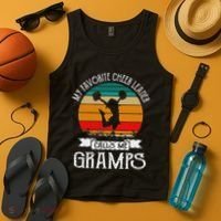 Cheerleading My Favorite Cheerleader Calls Me Gramps Tank Top thumb 4