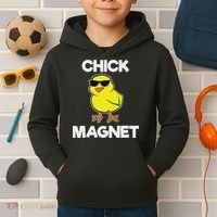Chick Magne Funny Easter Cool Chick Kids Hoodie thumb 2