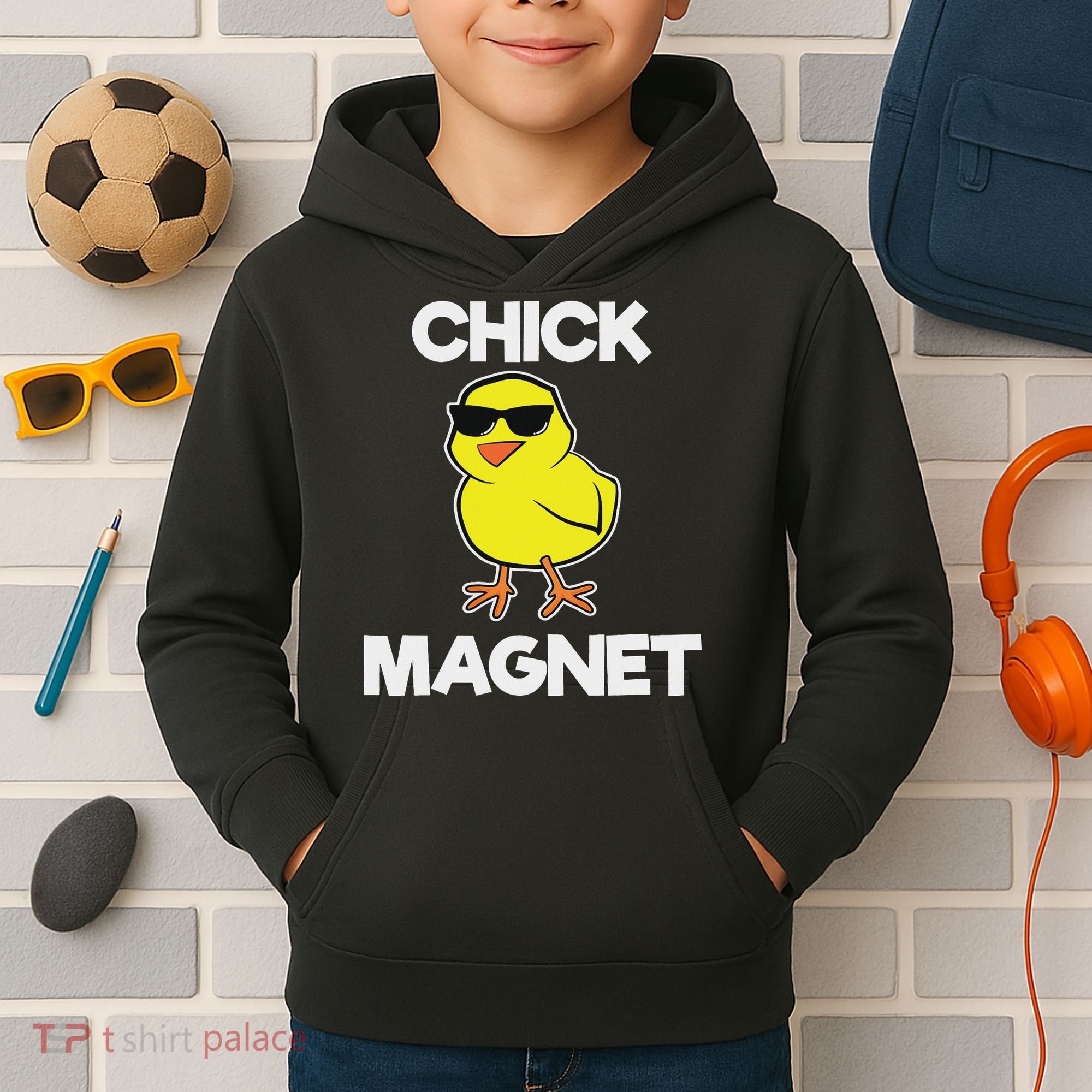 Chick Magne Funny Easter Cool Chick Kids Hoodie