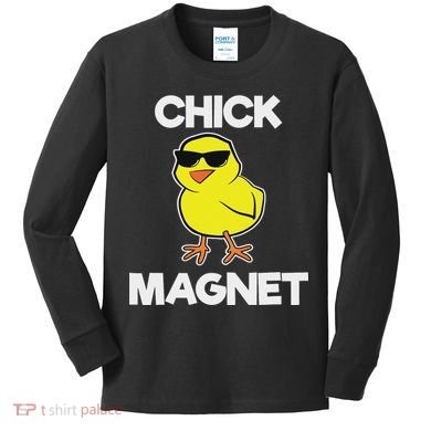 Chick Magne Funny Easter Cool Chick Kids Long Sleeve Shirt