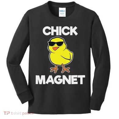 Chick Magne Funny Easter Cool Chick Kids Long Sleeve Shirt