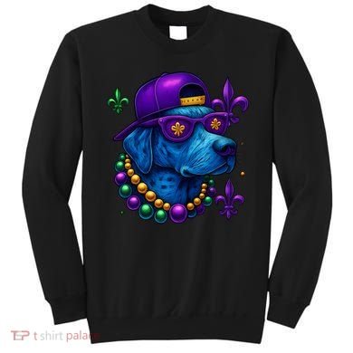 Cool Mardi Gras Purple Spade Dog Sweatshirt