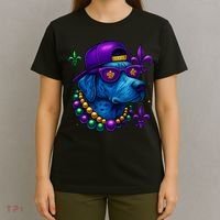 Cool Mardi Gras Purple Spade Dog T-Shirt thumb 4