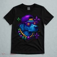 Cool Mardi Gras Purple Spade Dog T-Shirt thumb 5
