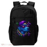 Cool Mardi Gras Purple Spade Dog Backpack thumb 0