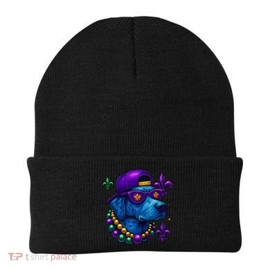 Cool Mardi Gras Purple Spade Dog Beanie