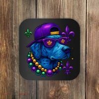 Cool Mardi Gras Purple Spade Dog Coaster thumb 0