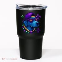 Cool Mardi Gras Purple Spade Dog Tumbler thumb 0