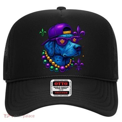 Cool Mardi Gras Purple Spade Dog Hat