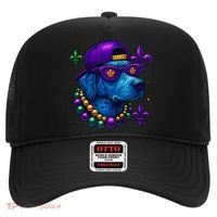 Cool Mardi Gras Purple Spade Dog Hat thumb 0