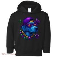 Cool Mardi Gras Purple Spade Dog Toddler Hoodie thumb 0