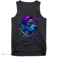 Cool Mardi Gras Purple Spade Dog Tank Top thumb 0