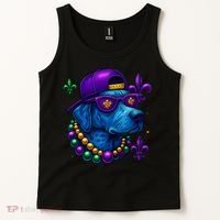 Cool Mardi Gras Purple Spade Dog Tank Top thumb 2